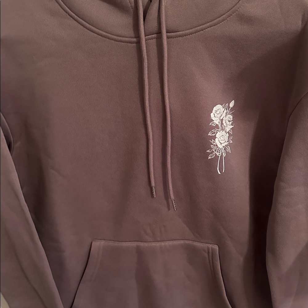 Purple Hoodie with Floral Design